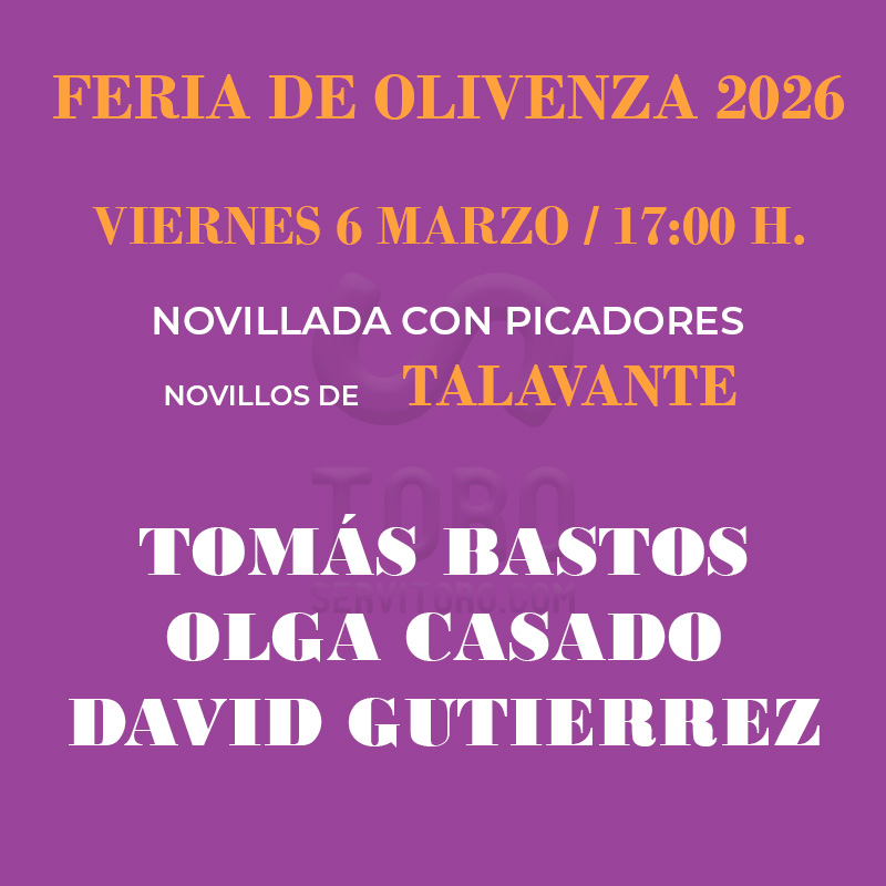 Corrida de novillos Olivenza - 6 marzo 2026