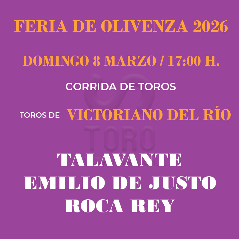 Corrida de toros - 8 de marzo 2026 (tarde)